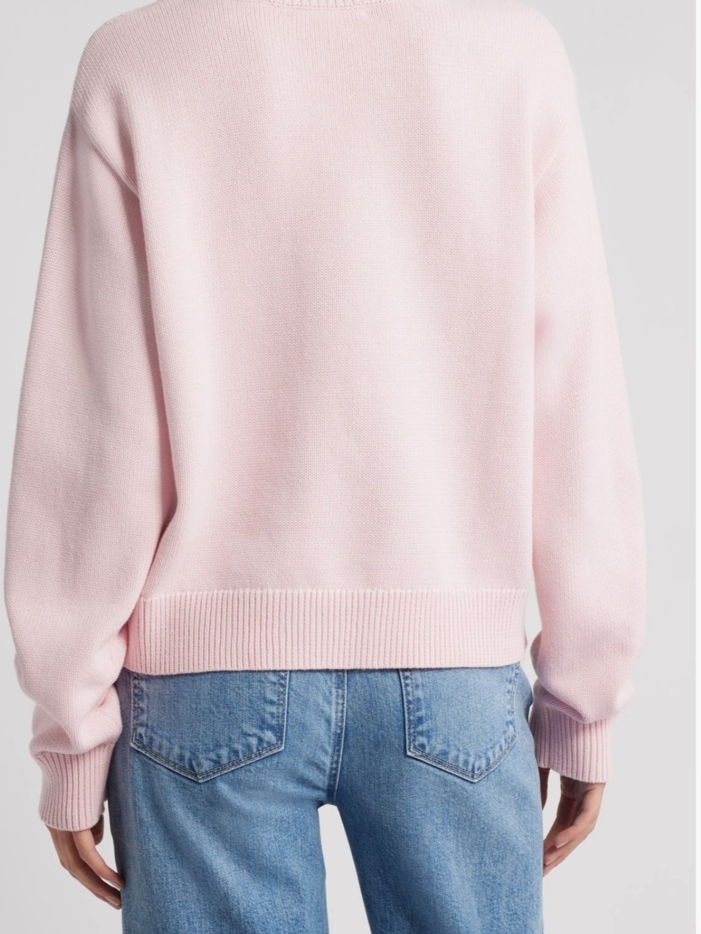 NWT LoveShackFancy Pink Flag Knit Sweater - Small - Picture 2 of 6